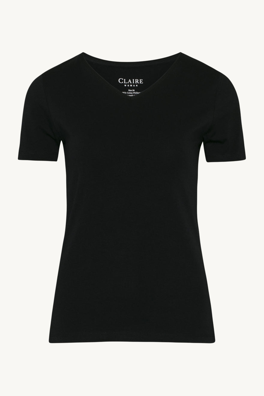 AIDA - T-SHIRT - CLAIRE WOMAN - Black  (og et lille C i similisten på det ene ærme)