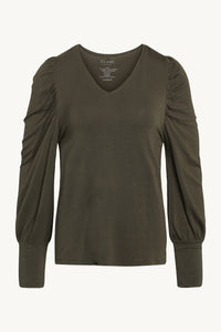 SPAR 30%: CLAIRE WOMAN - AYLA T- SHIRT - DEEP OLIVE (95%Viskose af Bamboo 5% Elasthan)