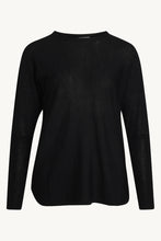 Indlæs billede til gallerivisning PIPPA - PULLOVER -  CLAIRE WOMAN 100 % merino uld - Black
