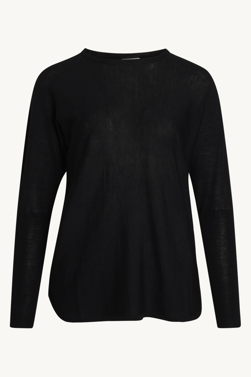 PIPPA - PULLOVER -  CLAIRE WOMAN 100 % merino uld - Black