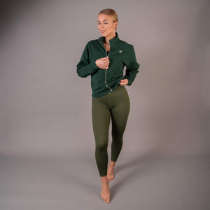 Dark Green Zip Sweater - BARA