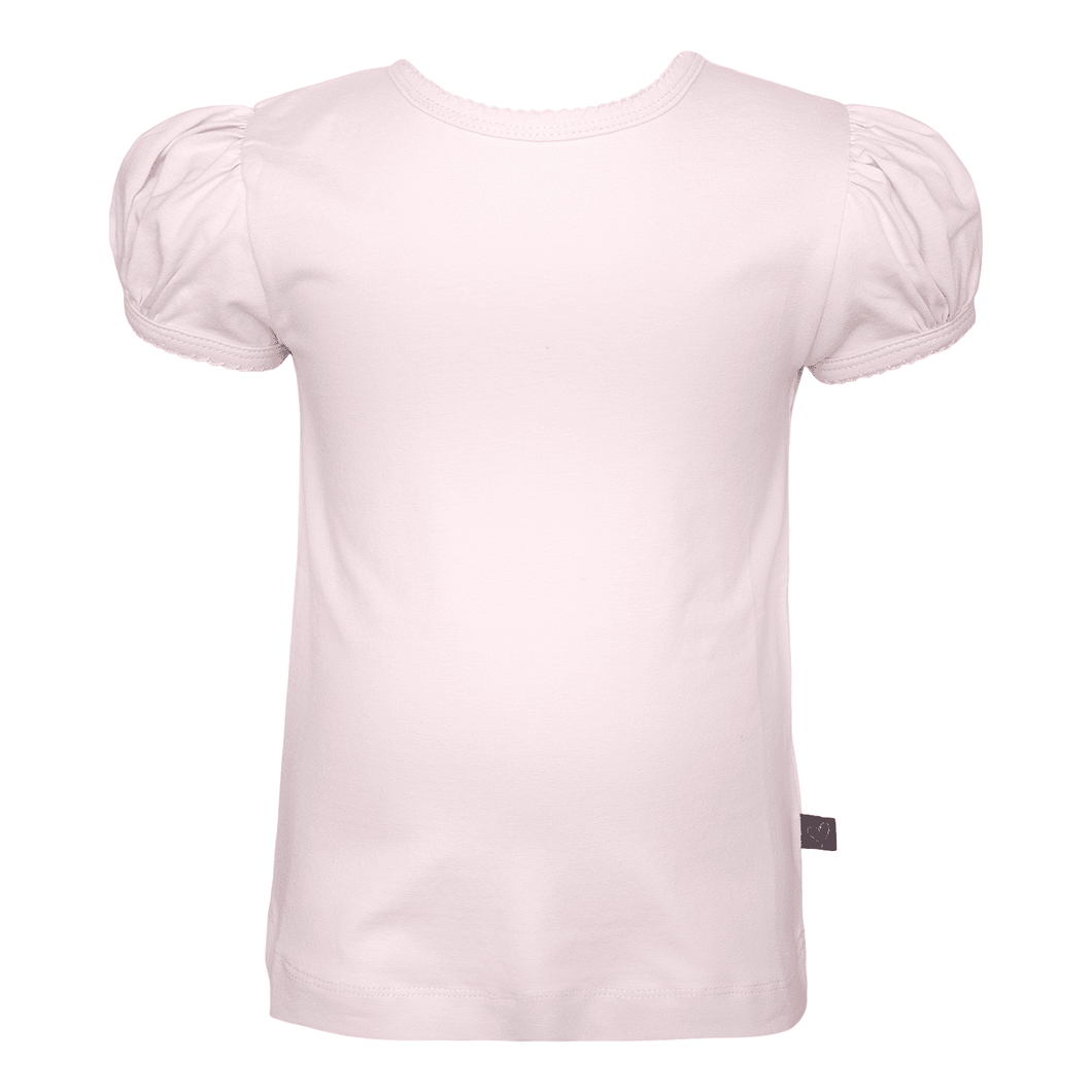 LITTLE WONDERS - Pearl Pink Harper T-Shirt med pufærmer