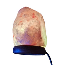 Indlæs billede til gallerivisning Himalaya salt lampe pink USB m. skiftende farver 500-1000g
