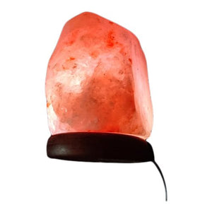 Himalaya salt lampe pink USB m. skiftende farver 500-1000g