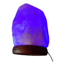 Indlæs billede til gallerivisning Himalaya salt lampe pink USB m. skiftende farver 500-1000g
