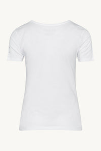 SPAR 20%: AIDA - T-SHIRT - CLAIRE WOMAN - White (og et lille C i similisten på det ene ærme)