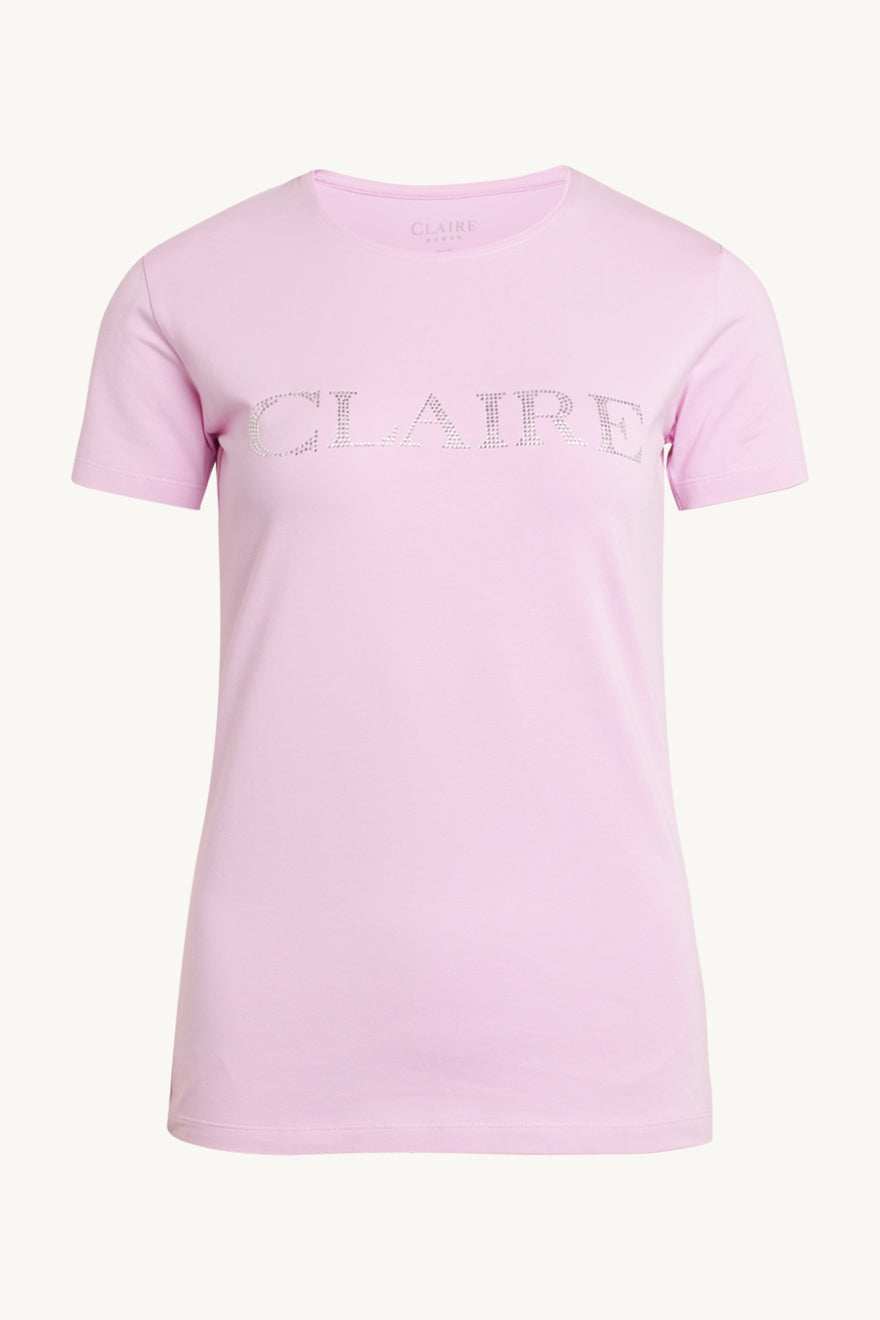 ALANIS - T-SHIRT - Shell Pink (med Claires logo er på brystet i små similisten) - CLAIRE WOMAN