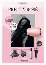 Indlæs billede til gallerivisning LIMITED EDITION:  HH Simonsen - XS DRYER PRETTY ROSÉ (Limited Edition) + 2 professional nozzles &amp; diffuser (+ÓKEYPIS heat protection) - Virði 2.249,95 - SPARIR 950 KR.
