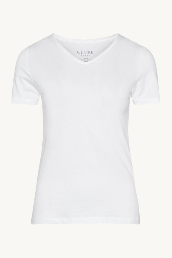 SPAR 20%: AIDA - T-SHIRT - CLAIRE WOMAN - White (og et lille C i similisten på det ene ærme)