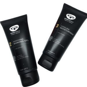 Pakki 1 - til mannin (vistfrøðiligt soothing shaving gel & cooling moisturiser)