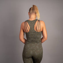 Indlæs billede til gallerivisning SPAR 20%: Khaki Camo Tank Top - BARA
