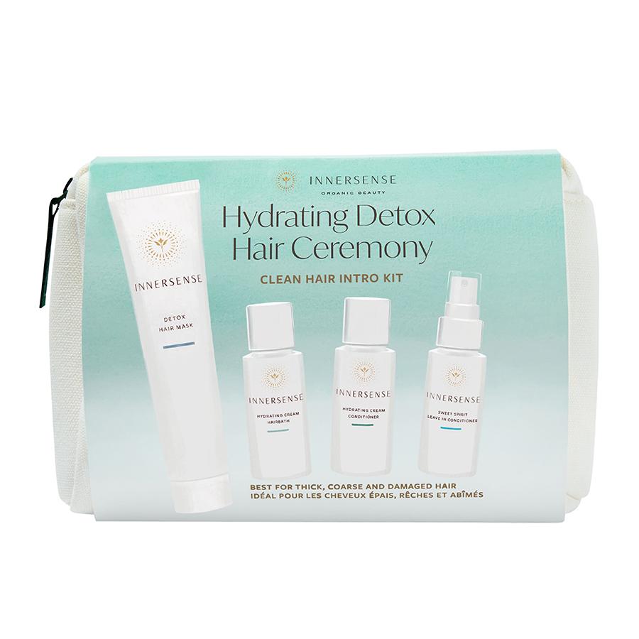 Innersense - Hydrating Detox Hair Ceremony (clean hair intro kit) - TASKEN INDEHOLDER:  Detox Hair Mask (118 ml), Hydrating Cream Hairbath (59,15 ml), Hydrating Cream Conditioner (59,15 ml), Sweet Spirit Leave In Conditioner (59,15 ml)