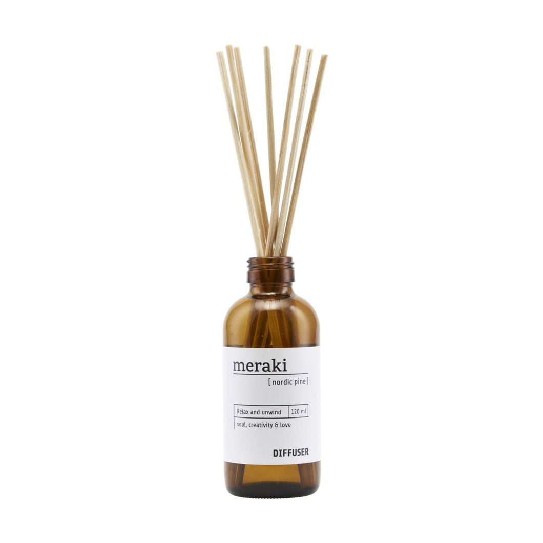 MERAKI Duftfrisker, Nordic pine, m. 7 pinde, 120 ml