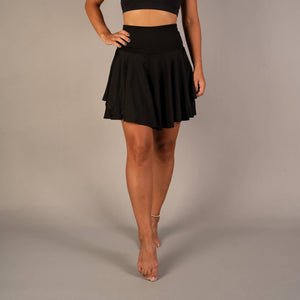 BARA - Black Flowy Running Skirt