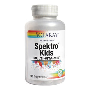 SOLARAY - Spektro Kids Multi-vita-min tyggetablet m. bærsmag m. naturlig sødestof 90 tyggetabl.