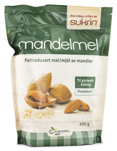 Mandelmel fedtreduceret 400 gr - SUKRIN