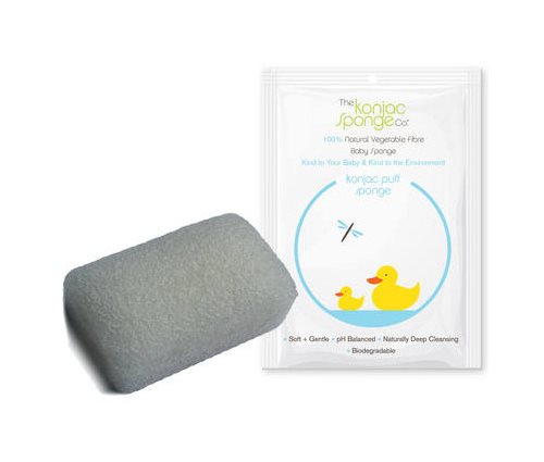 Den originale Konjac Sponge - Svamp til baby rectangular (GG. Svampurin er hvítur)