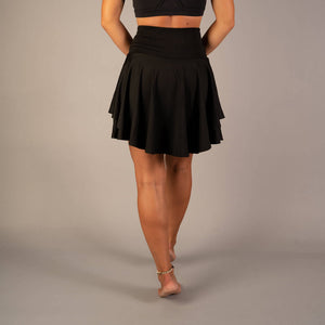BARA - Black Flowy Running Skirt
