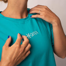 Indlæs billede til gallerivisning SPAR 20%: Teal T-Shirt Dress  - BARA
